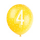 Ballonnen 4 Jaar Confetti 30cm 5st Ballonnen 4 Jaar Confetti 30cm 5st