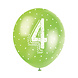 Ballonnen 4 Jaar Confetti 30cm 5st Ballonnen 4 Jaar Confetti 30cm 5st