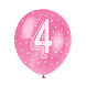 Ballonnen 4 Jaar Confetti 30cm 5st Ballonnen 4 Jaar Confetti 30cm 5st