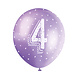 Ballonnen 4 Jaar Confetti 30cm 5st Ballonnen 4 Jaar Confetti 30cm 5st