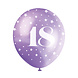 Ballonnen 18 Jaar Confetti 30cm 5st Ballonnen 18 Jaar Confetti 30cm 5st