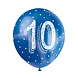 Ballonnen 10 Jaar Confetti 30cm 5st Ballonnen 10 Jaar Confetti 30cm 5st