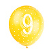 Ballonnen 9 Jaar Confetti 30cm 5st Ballonnen 9 Jaar Confetti 30cm 5st