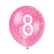 Ballonnen 8 Jaar Confetti 30cm 5st Ballonnen 8 Jaar Confetti 30cm 5st