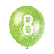 Ballonnen 8 Jaar Confetti 30cm 5st Ballonnen 8 Jaar Confetti 30cm 5st