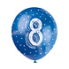 Ballonnen 8 Jaar Confetti 30cm 5st Ballonnen 8 Jaar Confetti 30cm 5st