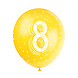 Ballonnen 8 Jaar Confetti 30cm 5st Ballonnen 8 Jaar Confetti 30cm 5st