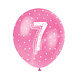 Ballonnen 7 Jaar Confetti 30cm 5st Ballonnen 7 Jaar Confetti 30cm 5st