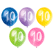 Ballonnen 10 Jaar Confetti 30cm 5st Ballonnen 10 Jaar Confetti 30cm 5st