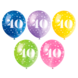 Ballonnen 40 Jaar Confetti 30cm 5st Ballonnen 40 Jaar Confetti 30cm 5st