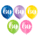 Ballonnen 60 Jaar Confetti 30cm 5st Ballonnen 60 Jaar Confetti 30cm 5st
