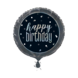 Helium Ballon Happy Birthday Glitter Zwart 45cm leeg Helium Ballon Happy Birthday Glitter Zwart 45cm leeg