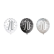 Ballonnen 70 Jaar Stippen Zwart 30cm 6st Ballonnen 70 Jaar Stippen Zwart 30cm 6st