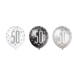 Ballonnen 50 Jaar Stippen Zwart 30cm 6st Ballonnen 50 Jaar Stippen Zwart 30cm 6st