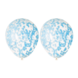 Confetti Ballonnen Blauw Hart 40cm 5st Confetti Ballonnen Blauw Hart 40cm 5st