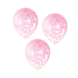Confetti Ballonnen Roze Hart 40cm 5st Confetti Ballonnen Roze Hart 40cm 5st