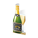 Champagne Kaart Nieuwe Zaak 18cm Champagne Kaart Nieuwe Zaak 18cm