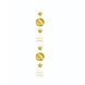 Hangdecoratie Happy Birthday Goud Wit 20,5cm Hangdecoratie Happy Birthday Goud Wit 20,5cm