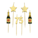 Kaarsjes 75 Jaar Champagne 17,5cm Kaarsjes 75 Jaar Champagne 17,5cm
