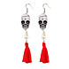 Halloween Oorbellen Doodshoofd 12cm Halloween Oorbellen Doodshoofd 12cm