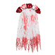 Halloween Haarband Sluier Bloed 58cm Halloween Haarband Sluier Bloed 58cm