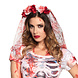 Halloween Haarband Sluier Bloed 58cm Halloween Haarband Sluier Bloed 58cm