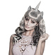 Halloween Pruik Unicorn Grijs Halloween Pruik Unicorn Grijs