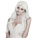 Halloween Pruik Lang Haar Stijl Wit Halloween Pruik Lang Haar Stijl Wit