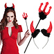 Halloween Duivel Set Rood Zwart 2 delig Halloween Duivel Set Rood Zwart 2 delig
