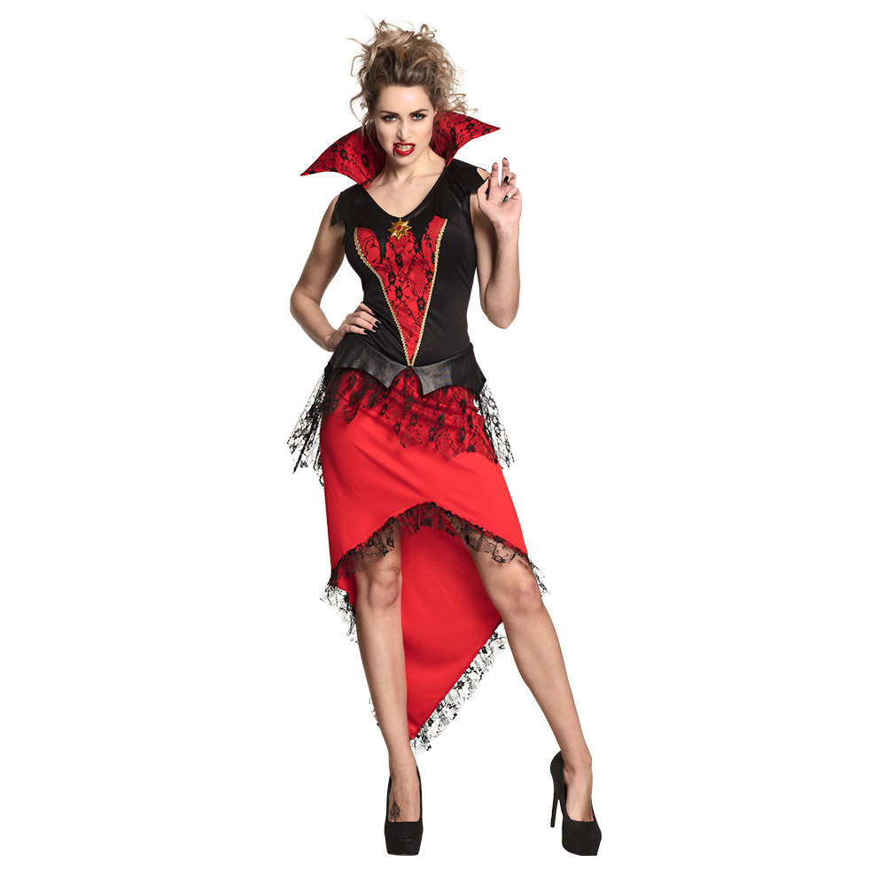Corroderen Vriendin Regelmatig Halloween Vampier Kostuum Rood Dames - Partywinkel