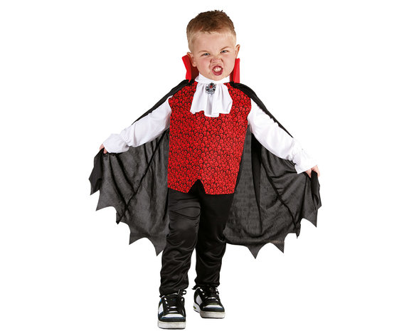 Halloween Kostuum Rood/Zwart Kind 3-4 jaar