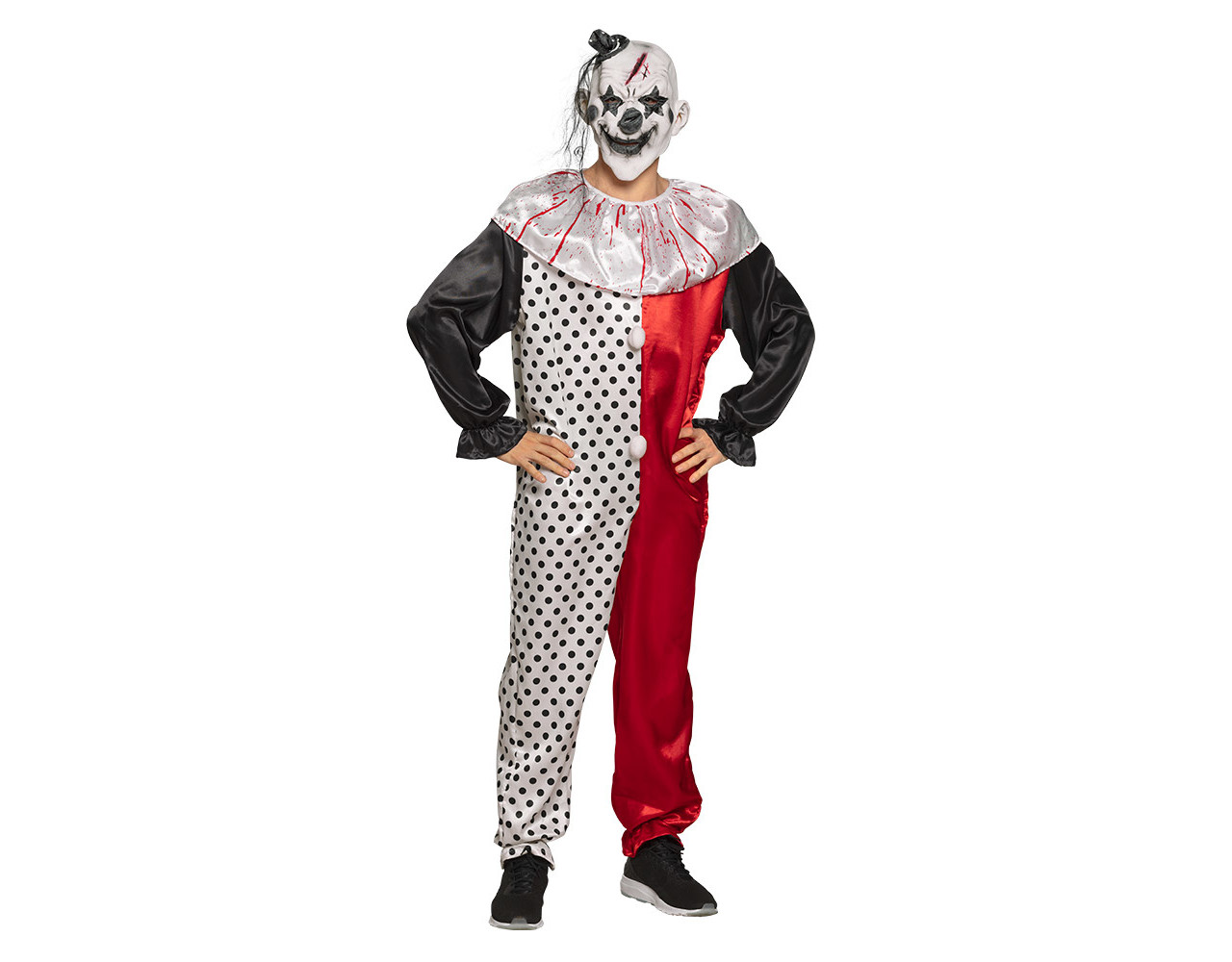 Halloween Clown Kostuum Zwart Wit M/L - Partywinkel