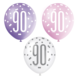 Ballonnen 90 Jaar Stippen 30cm 6st Ballonnen 90 Jaar Stippen 30cm 6st