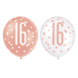 Ballonnen 16 Jaar Rose Goud 30cm 6st Ballonnen 16 Jaar Rose Goud 30cm 6st