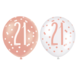 Ballonnen 21 Jaar Rose Goud 30cm 6st Ballonnen 21 Jaar Rose Goud 30cm 6st