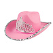 Cowboyhoed Glitter Roze 39cm Cowboyhoed Glitter Roze 39cm