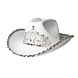 Cowboyhoed Glitter Wit 39cm Cowboyhoed Glitter Wit 39cm