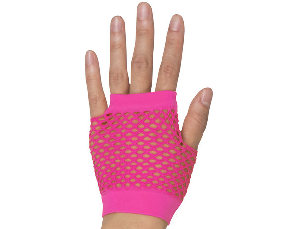 Afwijzen Beleefd opslaan Handschoenen Visnet Neon Roze - Partywinkel