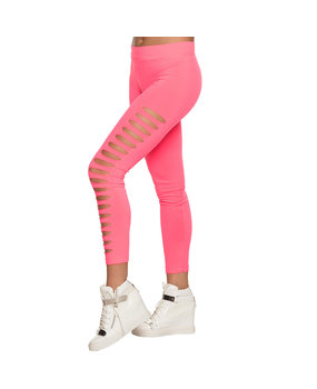 Snazzy herstel Skalk Neon Roze Legging Gaten L-XL - Partywinkel