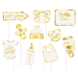 Foto Props Baby Shower Goud 10st Foto Props Baby Shower Goud 10st