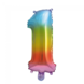 Folieballon 16" no1 regenboog Folieballon 16" no1 regenboog