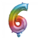 Folieballon 16" no6 regenboog Folieballon 16" no6 regenboog