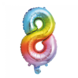 Folieballon 16" no8 regenboog Folieballon 16" no8 regenboog