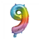 Folieballon 16" no9 regenboog Folieballon 16" no9 regenboog