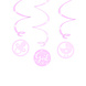 Decoratie Swirl Het Is Een Meisje 30cm 8st Decoratie Swirl Het Is Een Meisje 30cm 8st