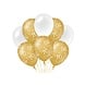 Ballonnen 70 Jaar Goud Wit 30cm 8st Ballonnen 70 Jaar Goud Wit 30cm 8st