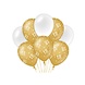 Ballonnen 18 Jaar Goud Wit 30cm 8st Ballonnen 18 Jaar Goud Wit 30cm 8st