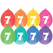 Ballonnen 7 Jaar Gekleurd 30cm 8st Ballonnen 7 Jaar Gekleurd 30cm 8st