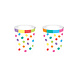 Bekers Confetti Gekleurd 250ml 8st Bekers Confetti Gekleurd 250ml 8st
