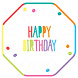 Borden Confetti Gekleurd 23cm 8st Borden Confetti Gekleurd 23cm 8st